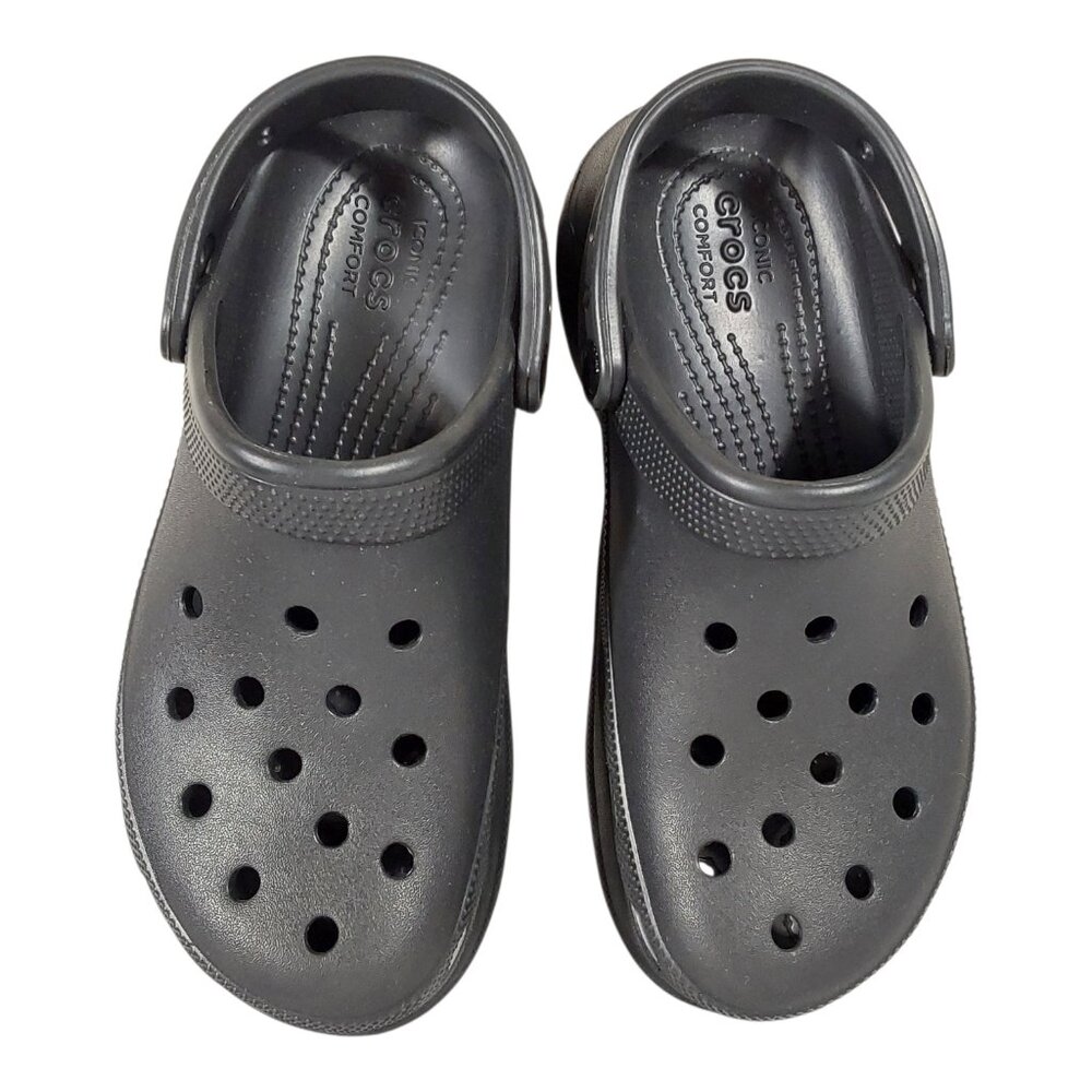 NWOT Crocs Women's Classic Bae Clogs Chunky Black Platform Slingback Shoes - 8 - Picture 8 of 10